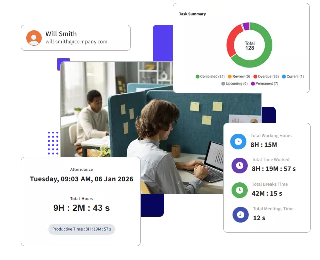 Office team working together with BuzyTeam